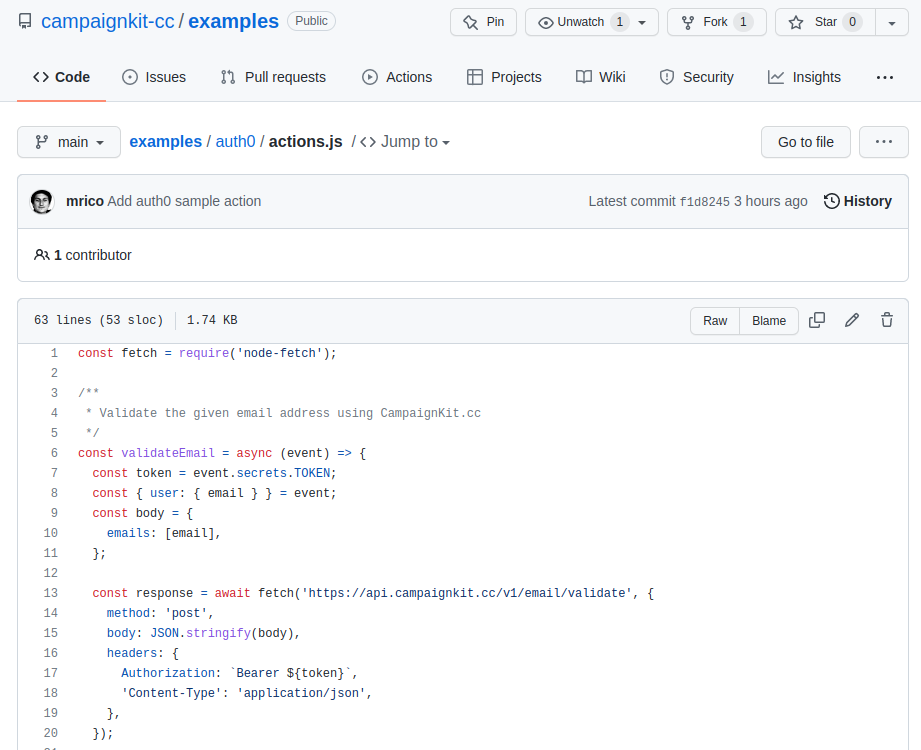 Screenshot of GitHub Repository